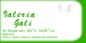 valeria gali business card